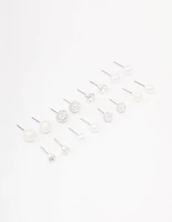 Silver Pearl Jelly Earring 8-Pack