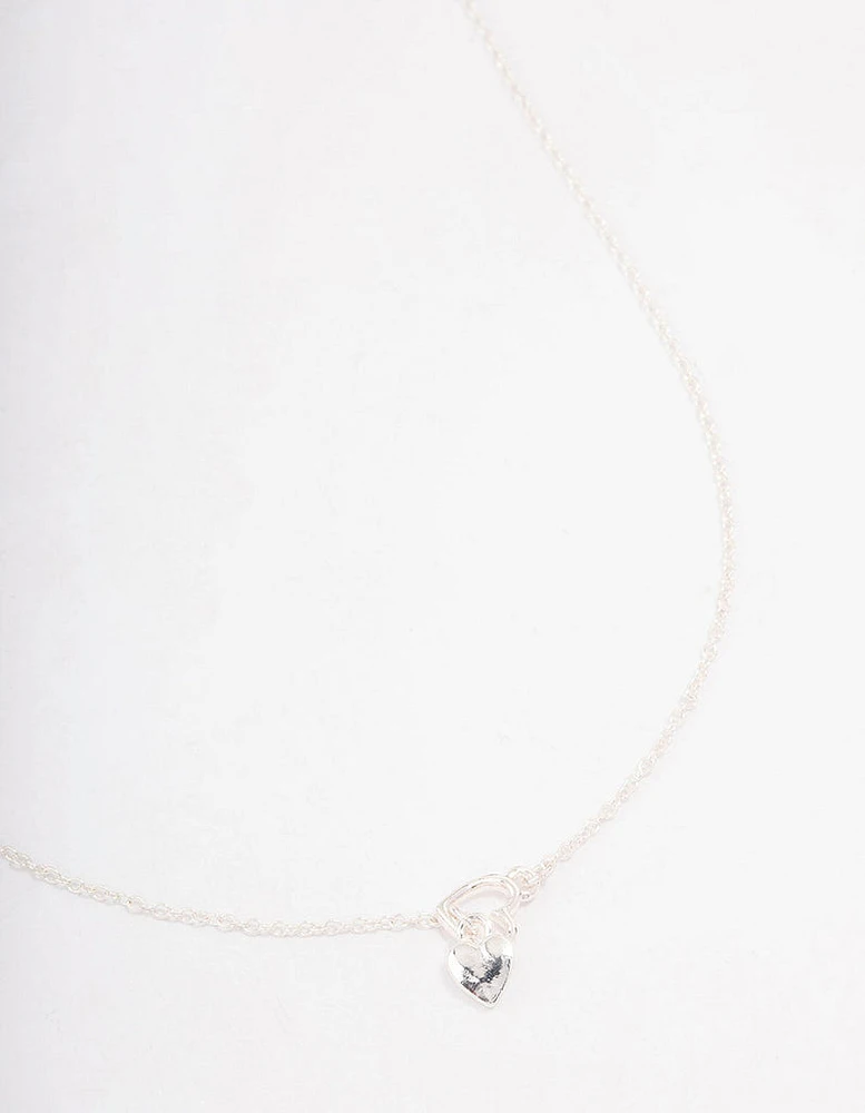 Silver Heart Threaded Necklace