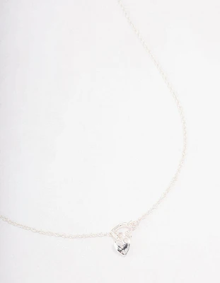 Silver Heart Threaded Necklace