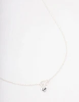 Silver Heart Threaded Necklace