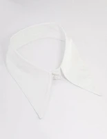 White Fabric Pointed Collar Necklace