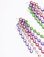 Rainbow Cupchain Drop Earrings