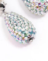 Opal Diamante Drop Earrings