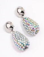 Opal Diamante Drop Earrings
