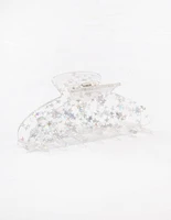 Clear Glitter Hair Claw Clip