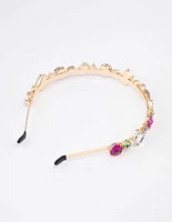 Rhodium Mixed Shape Diamante Headband