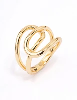 Gold Plated Interlocked Ring