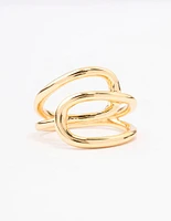 Gold Plated Interlocked Ring