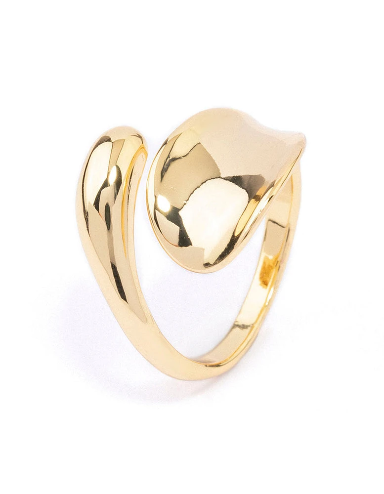 Gold Plated Bold Wrapped Ring