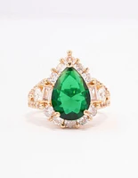 Green Grand Pear Cocktail Ring