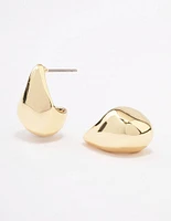 Gold Plated Polished Hoop Earrings