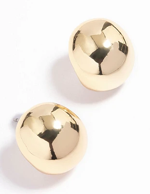 Gold Plated Mini Ball Stud Earrings