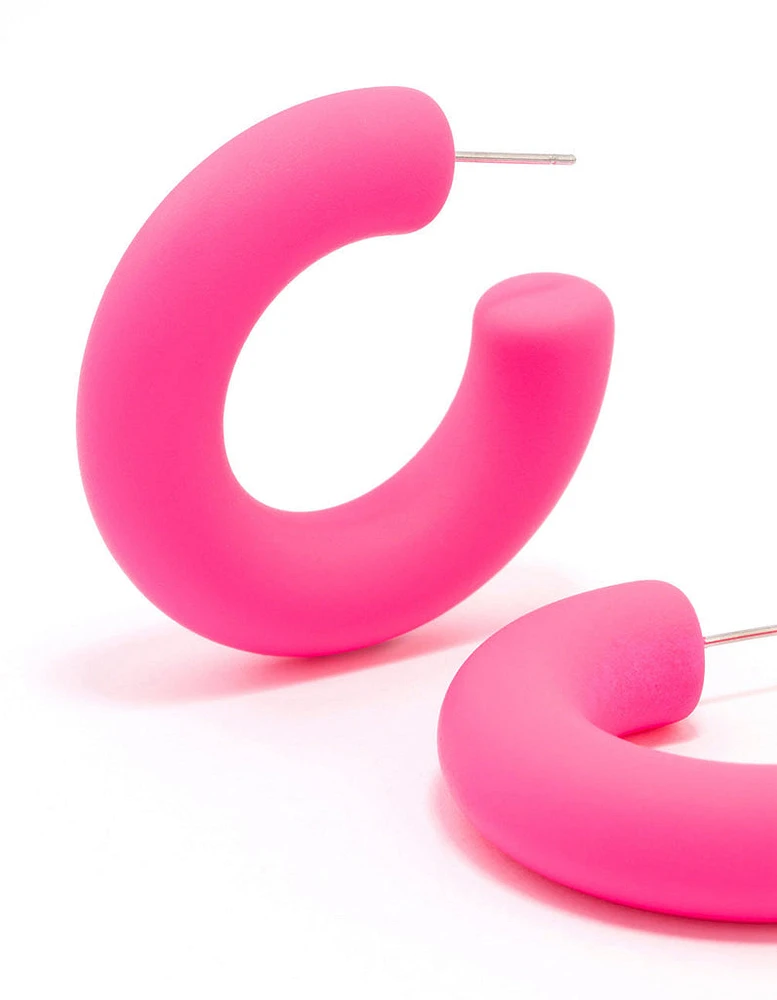 Pink Small Hoop Earrings