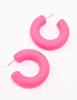 Pink Small Hoop Earrings