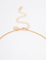 Gold Raffia Fan Necklace