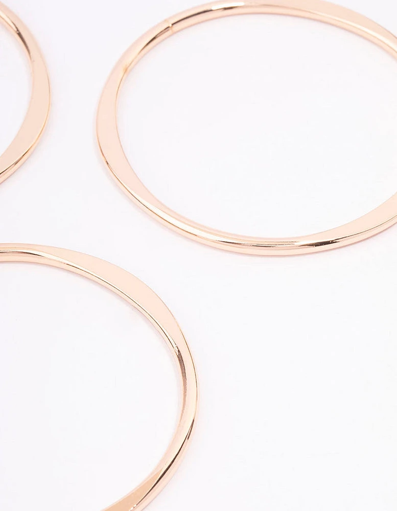 Gold Smooth Organic Bangle 3-Pack