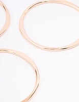 Gold Smooth Organic Bangle 3-Pack