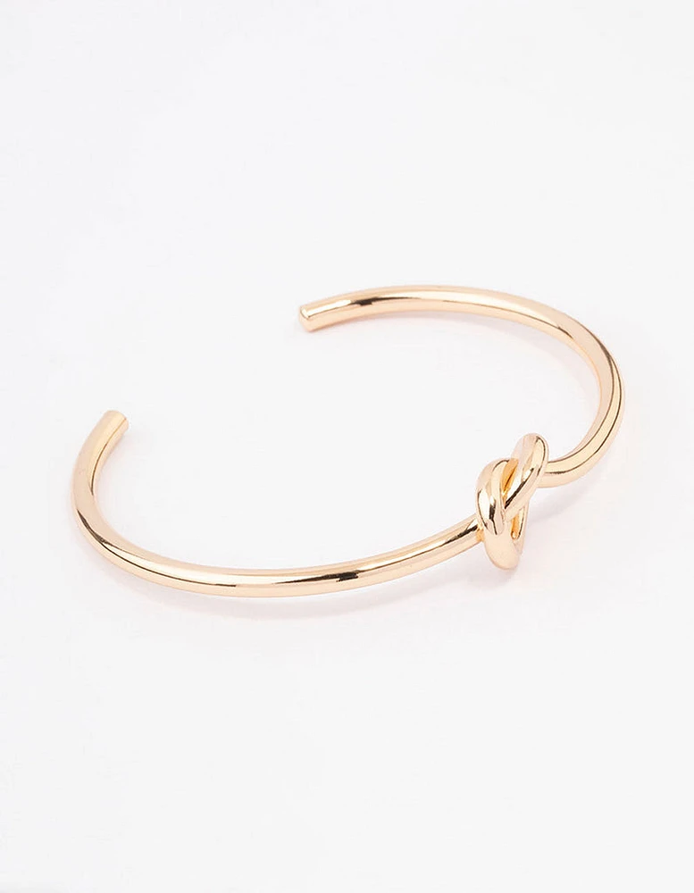 Gold Simple Knotted Bangle