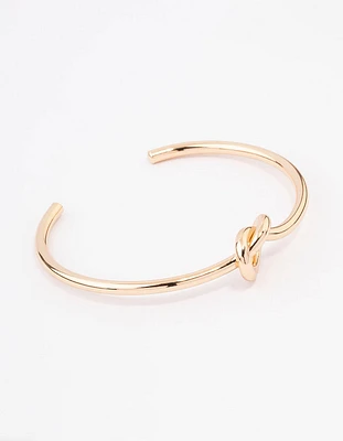 Gold Simple Knotted Bangle