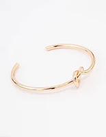 Gold Simple Knotted Bangle