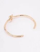 Gold Simple Knotted Bangle