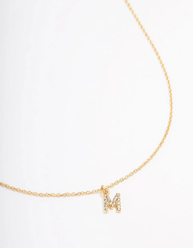 Letter Gold Plated Initial Pendant Necklace