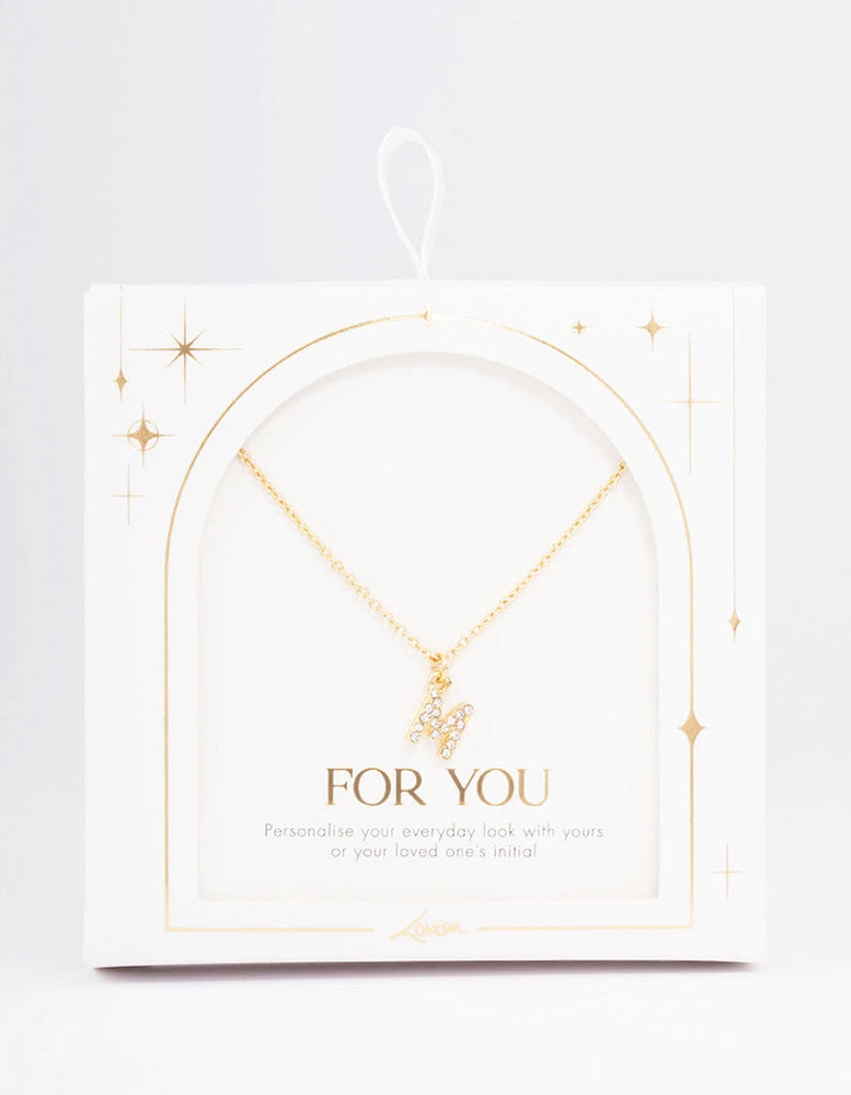 Letter Gold Plated Initial Pendant Necklace