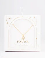 Letter Gold Plated Initial Pendant Necklace