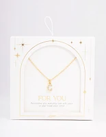 Letter C Gold Plated Initial Pendant Necklace
