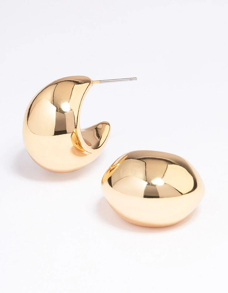 Gold Plated Bold Hoop Earrings