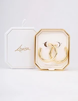 Gold Plated Large Hoop Earrings