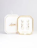 Silver Plated Fine Hoop Earring 3-Pack