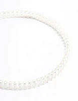 Silver Plated Baguette Cubic Zirconia Clasp Bracelet