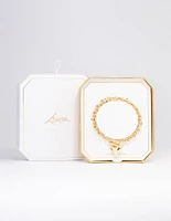 Gold Plated Heart FOB Bracelet