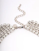 Rhodium Cupchain Statement Necklace