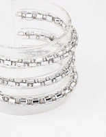 Triple Diamante Row Wrist Cuff