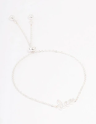 Silver Plated Leo Script Bracelet