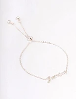 Silver Plated Gemini Script Bracelet