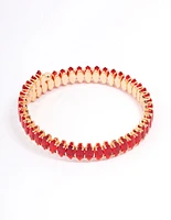 Red Navette Stone Bangle