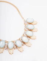 Gold Faceted Statement Necklace