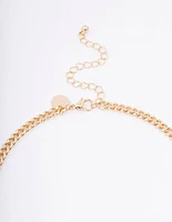 Gold Faceted Statement Necklace