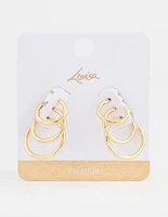 Gold Plated Thin Hoop Earring 3-Pack