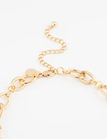 Gold Plated Cubic Zirconia Knotted Pendant Necklace