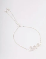 Silver Love Script Toggle Bracelet