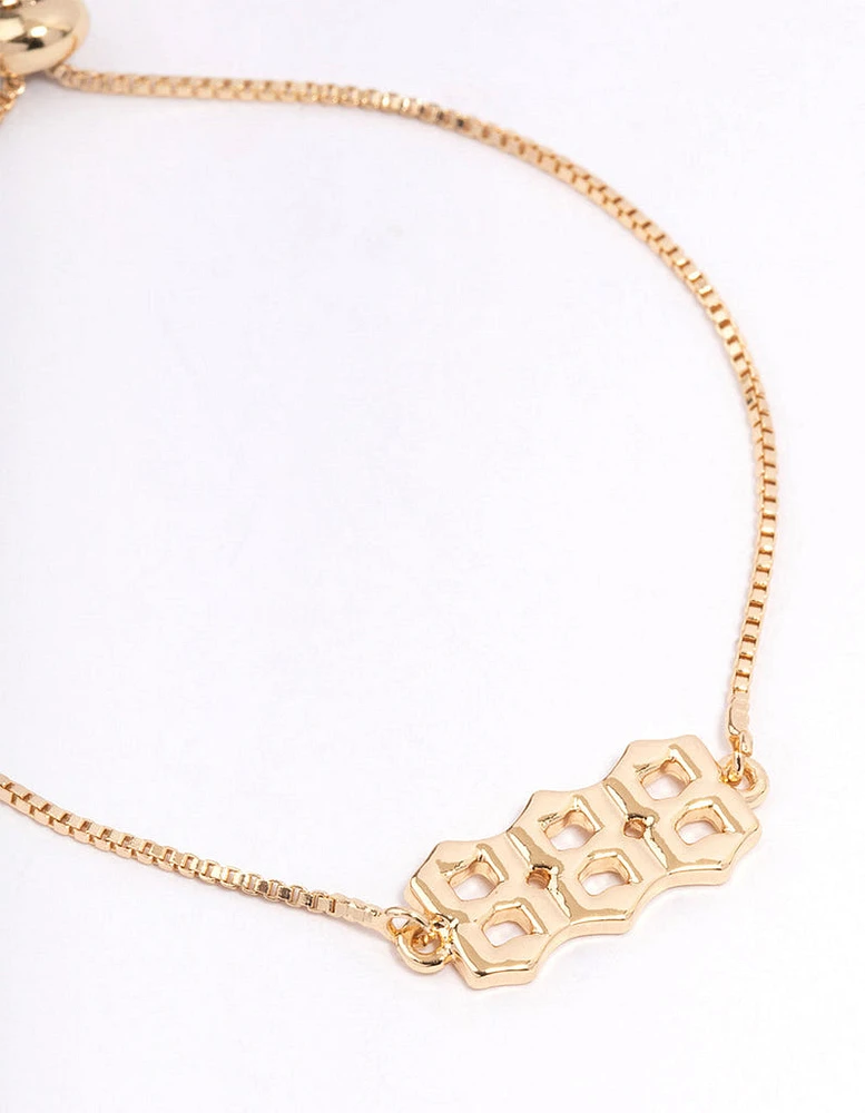 Gold Plated 888 Angel Number Bracelet