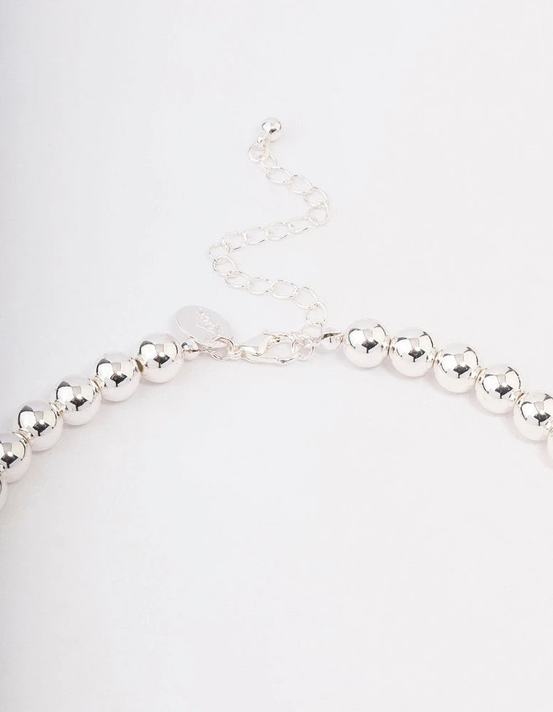 Silver Ball Jewellery Set