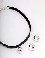 Silver Teardrop Jewellery Set