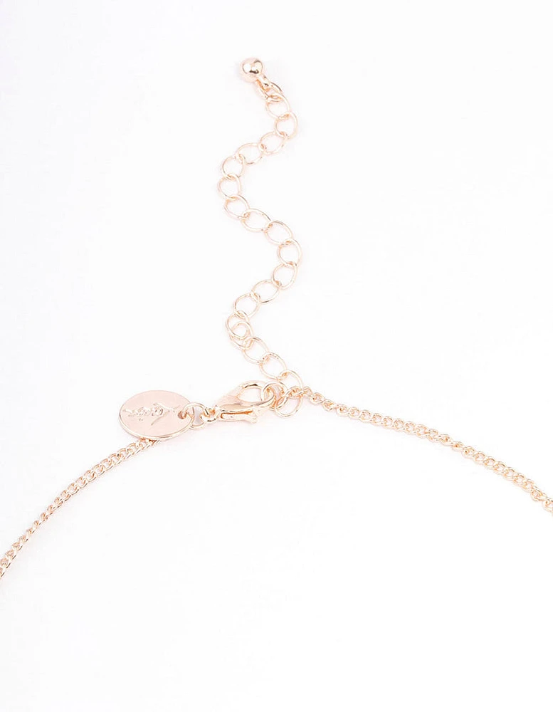 Rose Gold Teardrop Jewellery Set