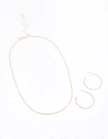 Gold Rope Chain Jewellery Set