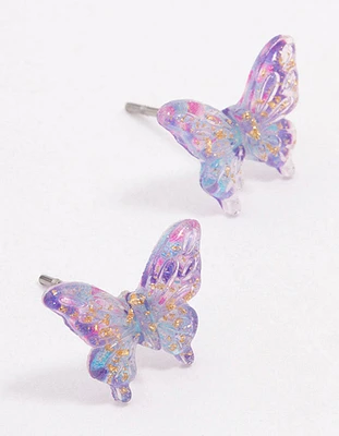 Ombre Butterfly Stud Earrings